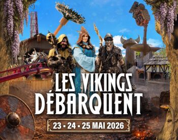 Les Vikings débarquent à Festyland du 23 au 25 mai 2026 ! Quête immersive, campements vikings, animations et attractions pour toute la famille.